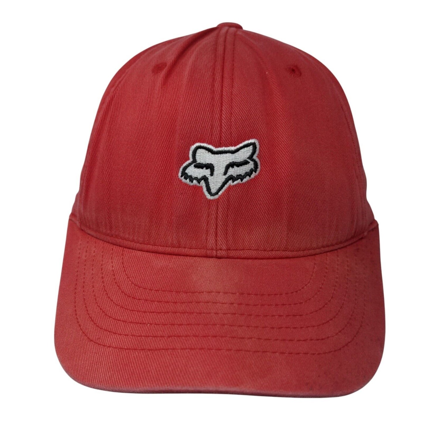Fox Fitted Hat Red Small/Medium Embroidered Logo Flexfit 6 Panel
