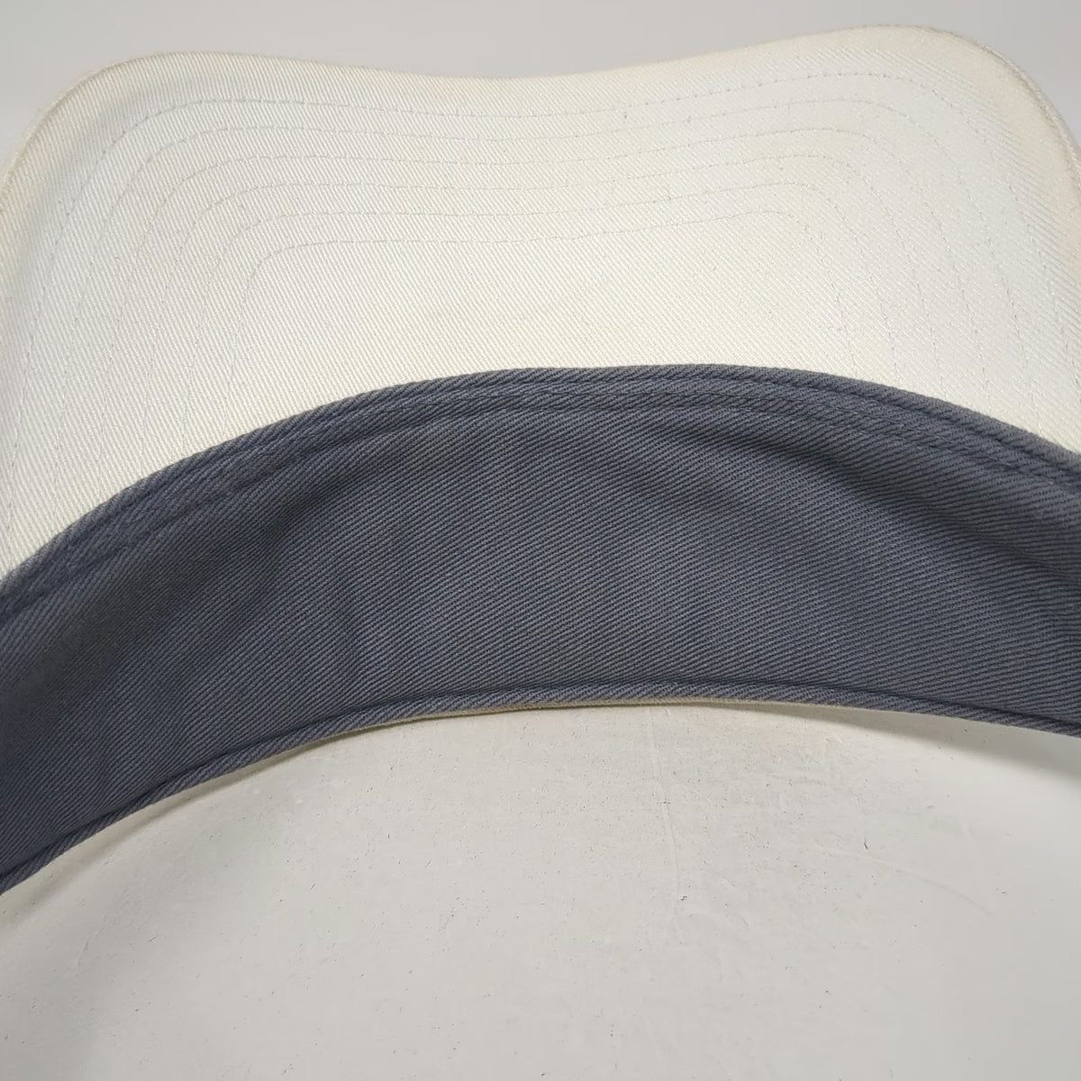 Adidas Visor White One Size Slideback Trefoil Logo Adjustable Cotton Hat