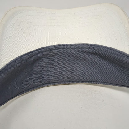 Adidas Visor White One Size Slideback Trefoil Logo Adjustable Cotton Hat