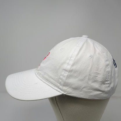 Big Baseball Cap White One Size Flamingo Yooz Logo Strapback Cotton Hat