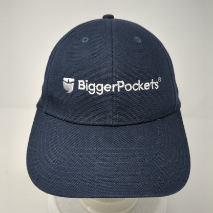 Bigger Pockets Snapback Hat Blue One Size Adjustable Embroidered Corner Stone