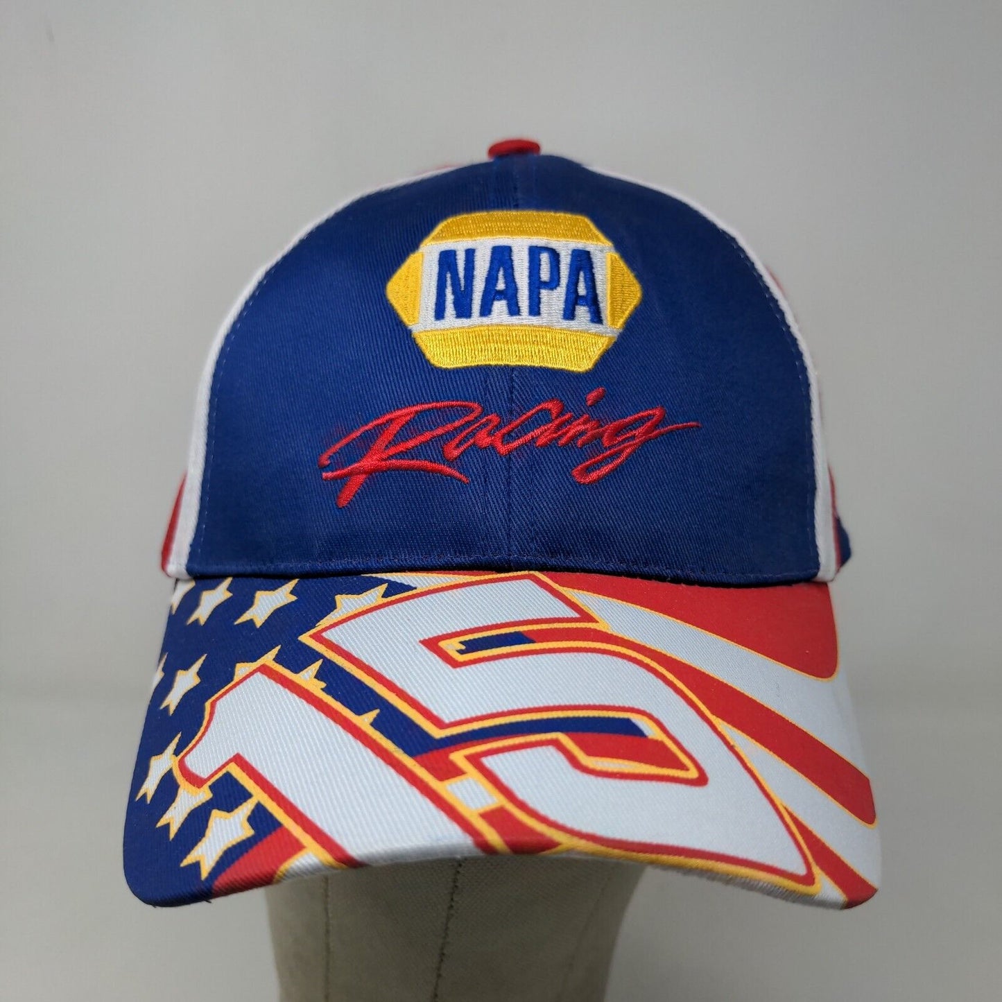 NAPA Racing Men's Strapback Hat Multicolor OSFM #15 Embroidered Logo Cotton