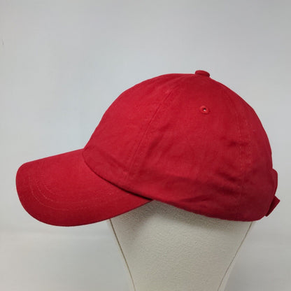 Unbranded Men's Slideback Hat Red Adjustable Blank Metal Slide