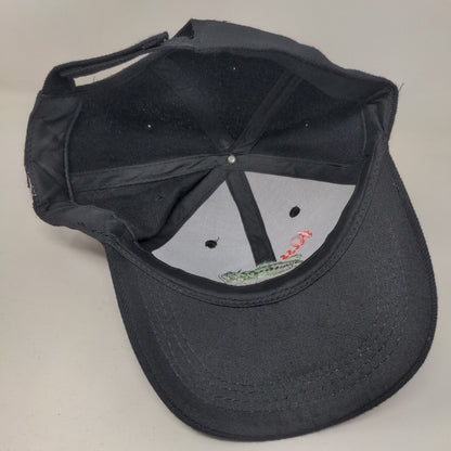 Kiss My Bass Strapback Hat Black One Size Solid Adjustable Embroidered