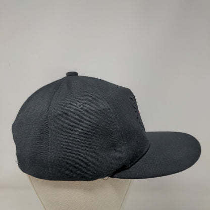 Black Tiger Snapback Hat Black One Size Embroidered Adjustable Red Eyes