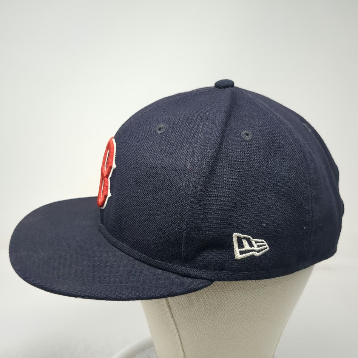 New Era Boston Red Sox MLB Snapback Hat Blue Red White One Size Flat Brim Logo