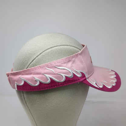 OTTO Visor Pink OSFM Stolley's Hogg Alley Flame Embroidery Cotton Hat Strapback