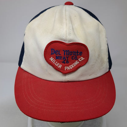 Dorfman-Pacific Trucker Hat White Heart Patch Del Monte Meat Co Snapback Vintage