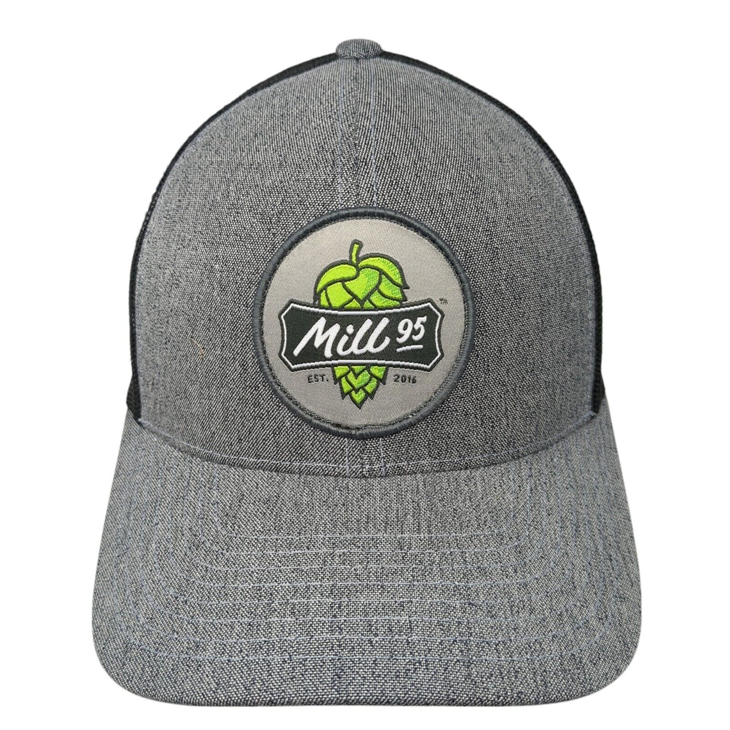 Mill 95 Snapback Trucker Hat Gray One Size Mesh Back Pacific Headwear