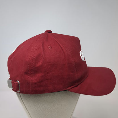 QFA 5 Panel Red Hat One Size 3D Raised Qatar Embroidery Adjustable Slideback