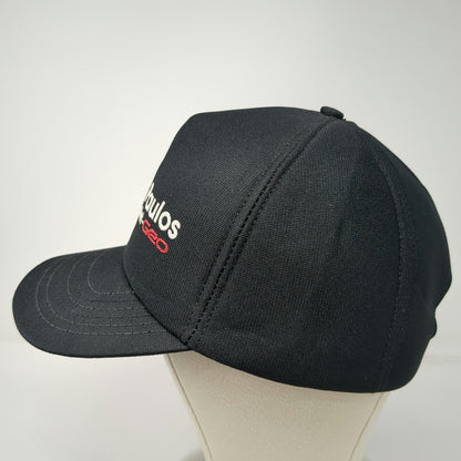Gus Paulos Chevrolet Geo Black OS Trucker Snapback Hat Made USA Car Vintage