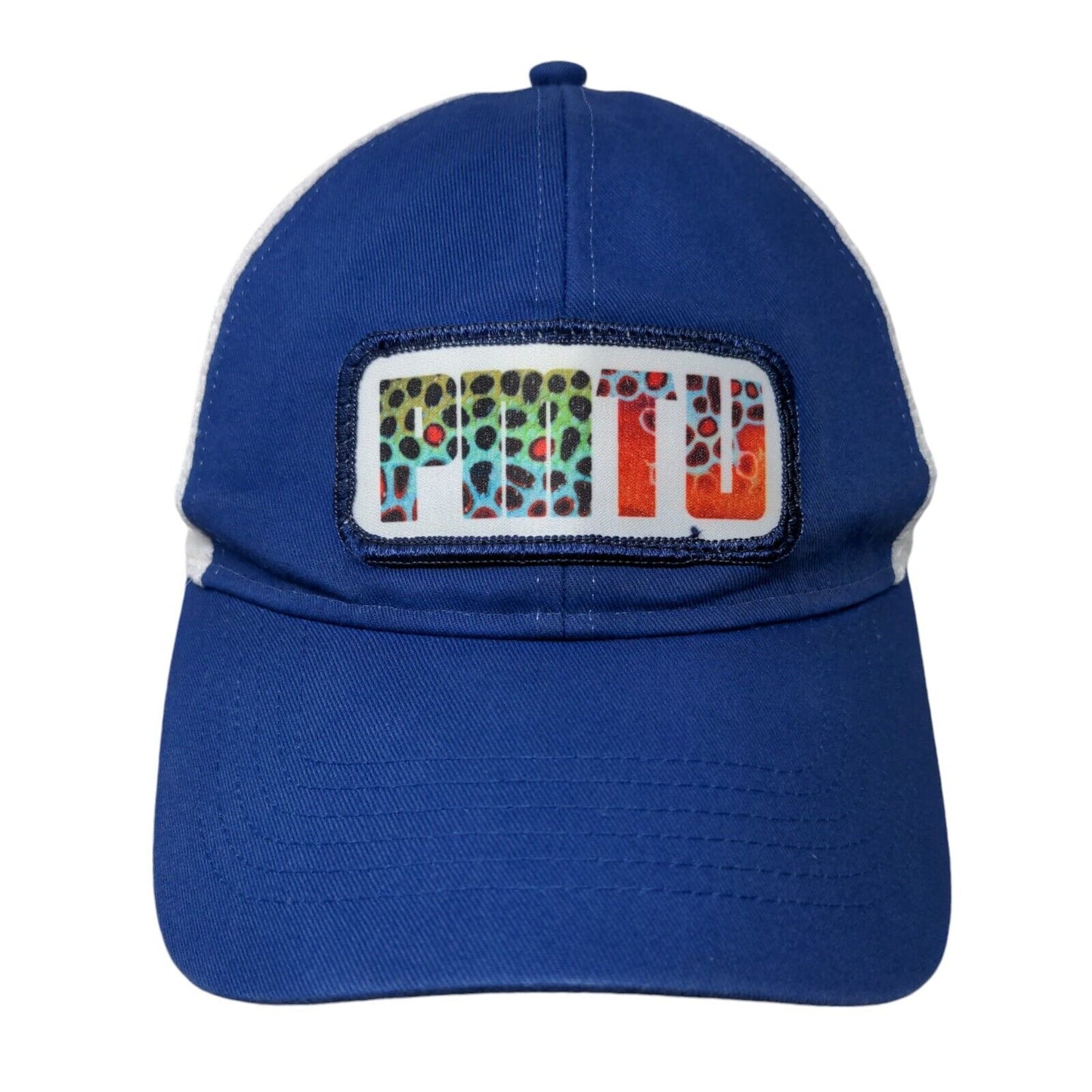 PINTU Snapback Trucker Hat Blue One Size Adjustable Mesh Back Cap America