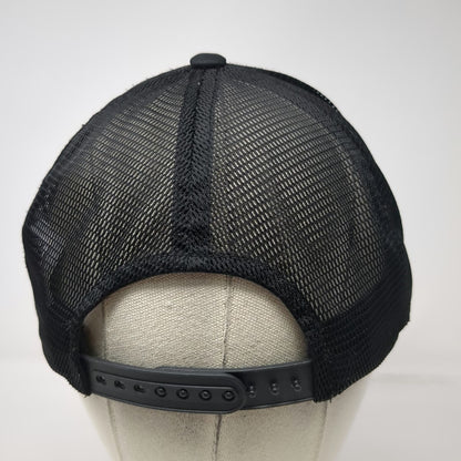 Reebok Trucker Hat Black One Size Mesh Back Snapback Structured Delta Logo