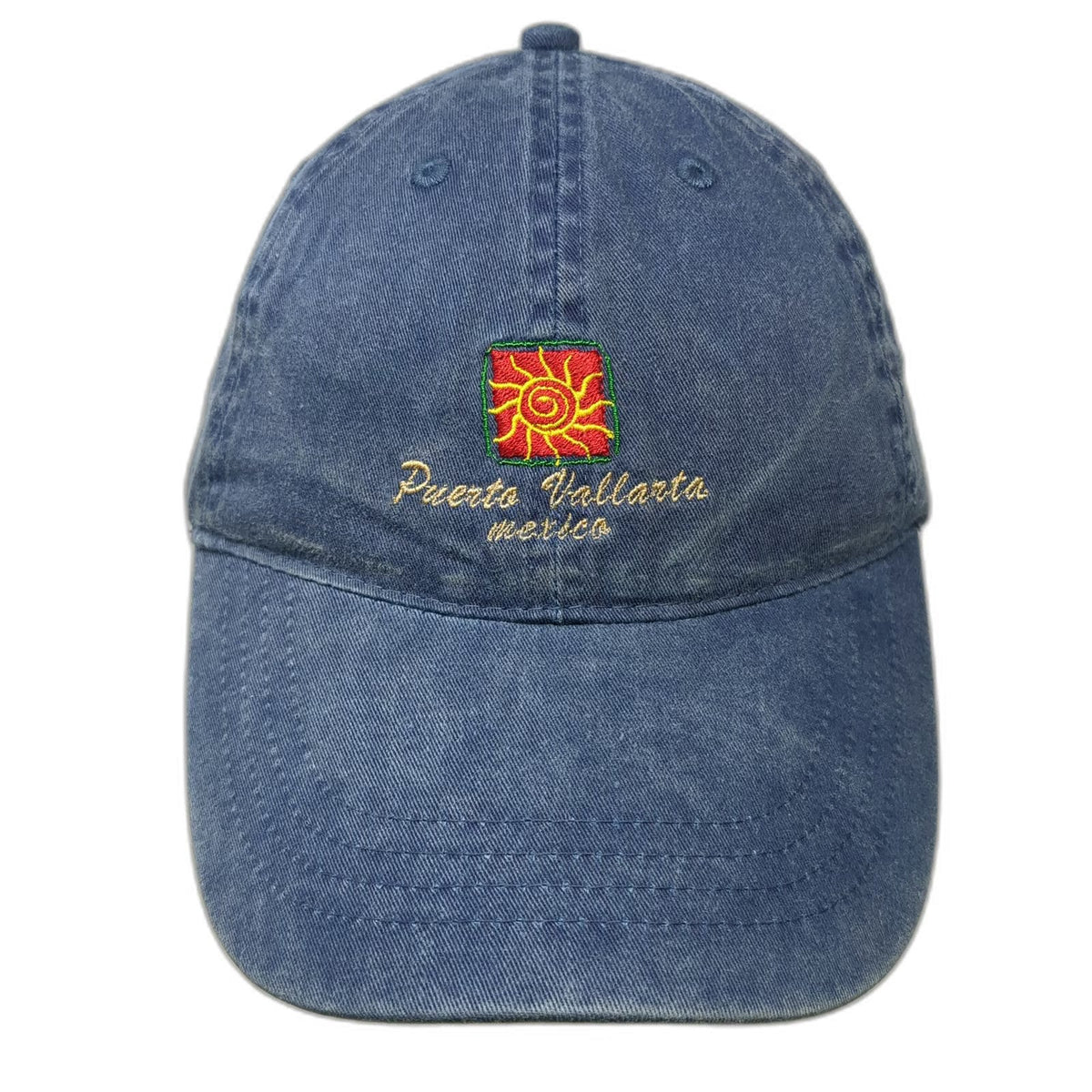 OTTO Baseball Cap Blue One Size Puerto Vallarta Mexico Sun Slideback Strap Hat