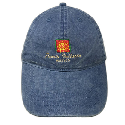 OTTO Baseball Cap Blue One Size Puerto Vallarta Mexico Sun Slideback Strap Hat
