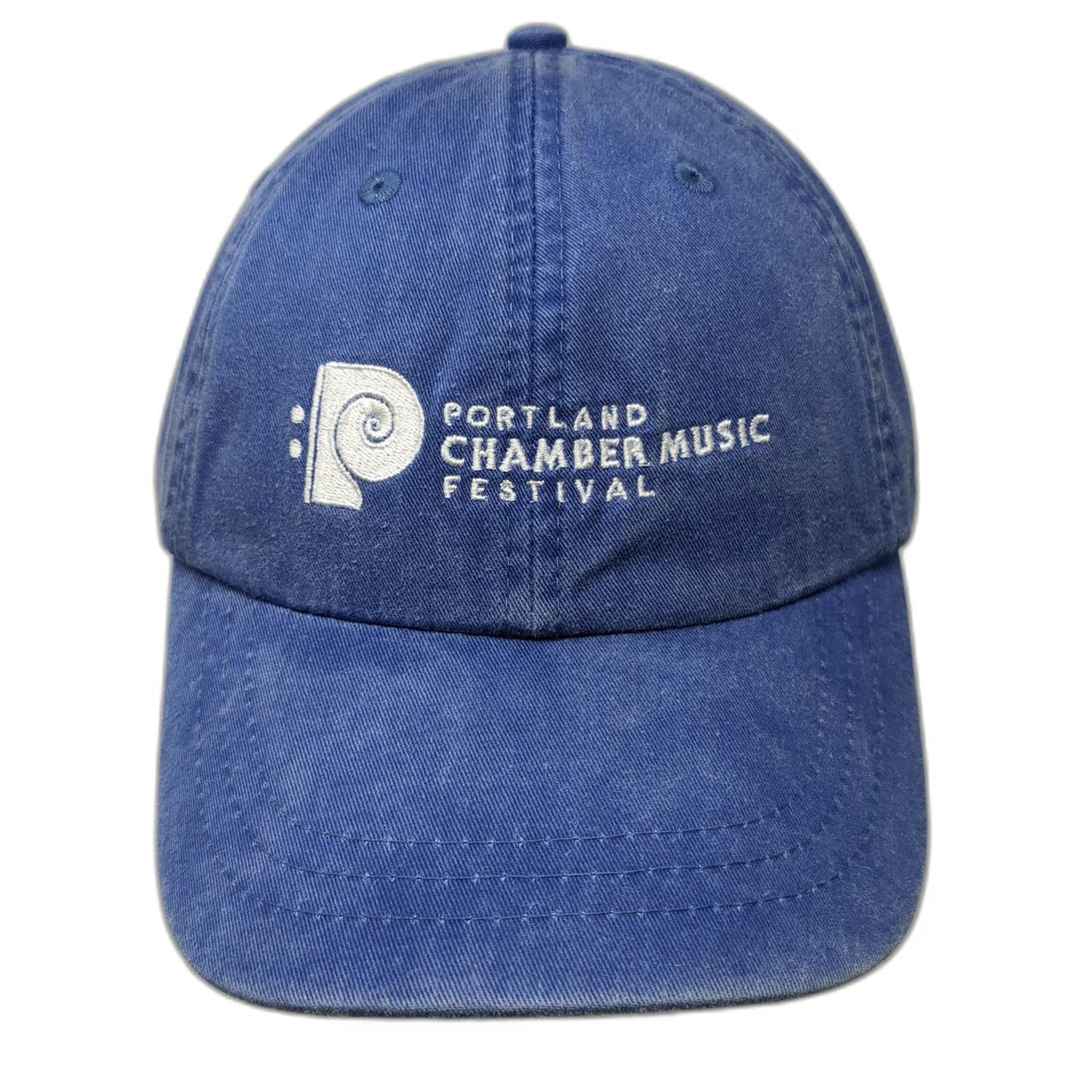 Adams Baseball Cap Blue OS Portland Chamber Music Festival Leather Strap Hat
