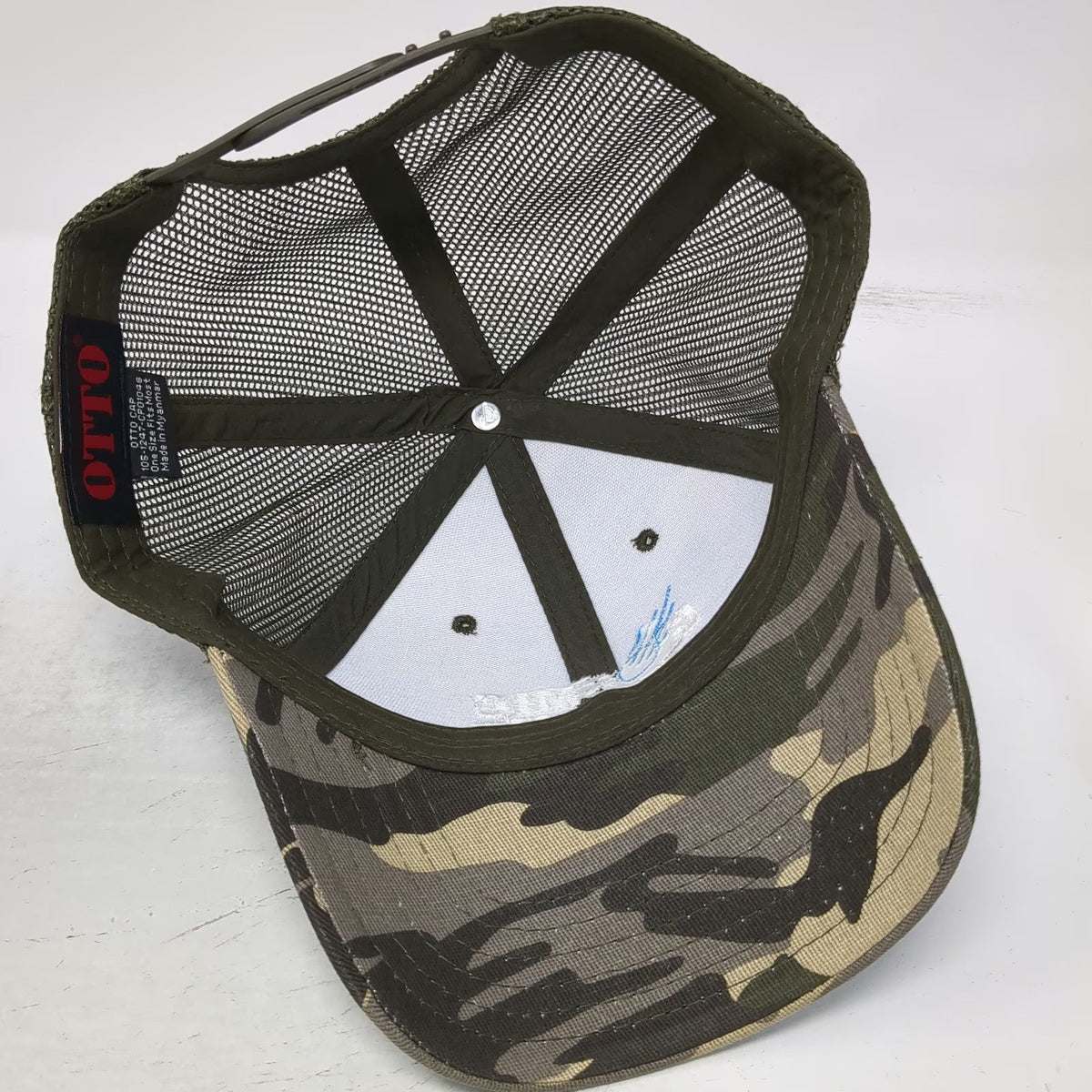 Otto Trucker Hat Green One Size Camo Cosmic Summit Mesh Snapback Baseball Cap