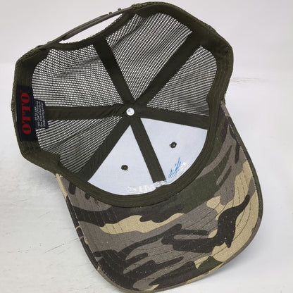 Otto Trucker Hat Green One Size Camo Cosmic Summit Mesh Snapback Baseball Cap