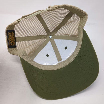 Yupoong Trucker Hat Green One Size Mesh Back Snapback CROPS Embroidery Logo Hat