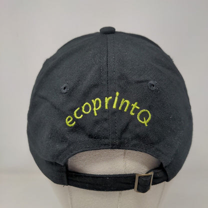 EcoprintQ Slideback Hat Black One Size Embroidered Vent Holes Big X