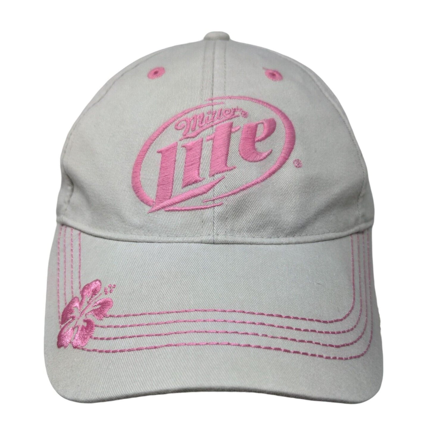 Miller Light Strapback Hat Brown Tan OSFM Embroidered Adjustable Infinity
