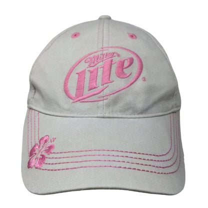 Miller Light Strapback Hat Brown Tan OSFM Embroidered Adjustable Infinity