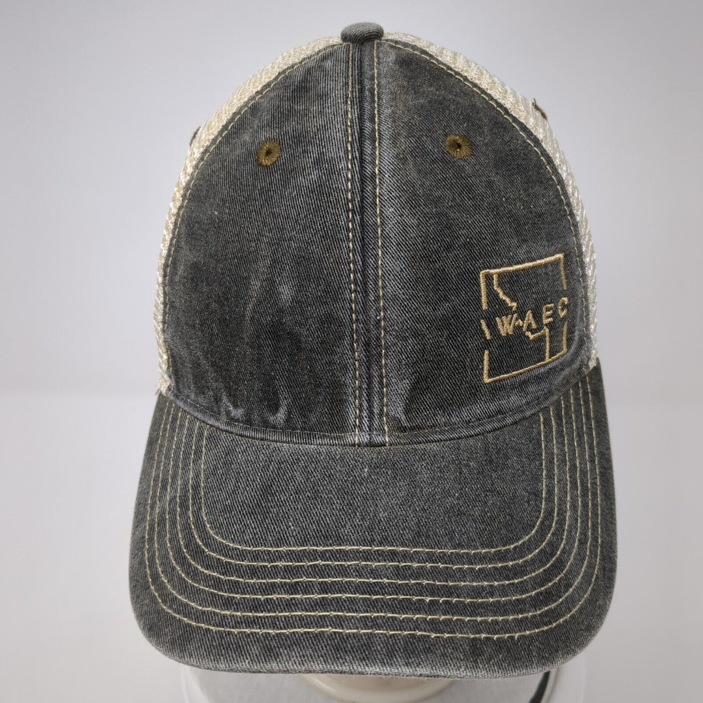 IWAEC Snapback Trucker Hat Gray OS Adjustable Embroidered Mesh Back Headmost