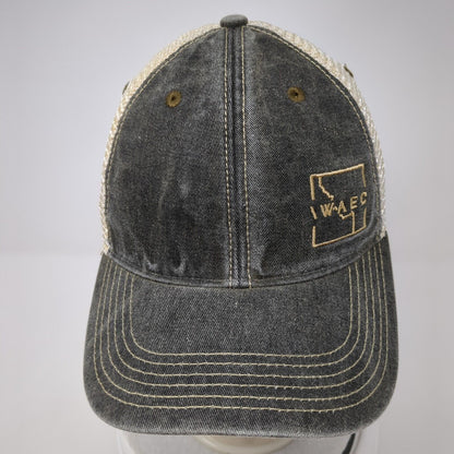 IWAEC Snapback Trucker Hat Gray OS Adjustable Embroidered Mesh Back Headmost