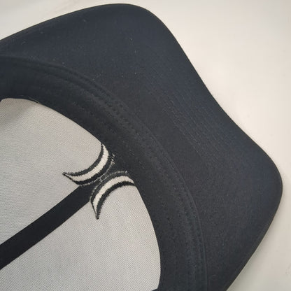 Hurley Trucker Hat Black One Size Mesh Back Snapback Tonal Logo Structured