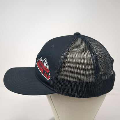 Port Authority Trucker Hat Black One Size Rockhard Hauling LLC Mountain Snapback
