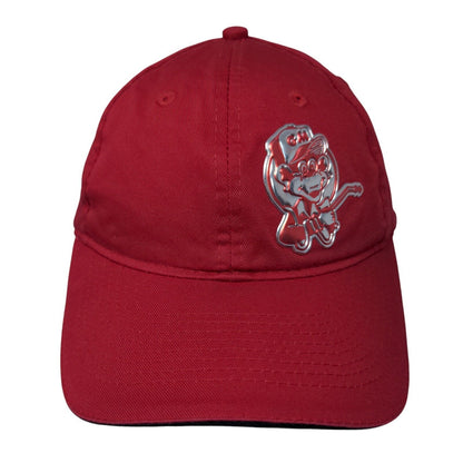 Port & Company Strapback Hat Red OSFA Adjustable Patch Solid 6 Panel