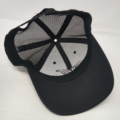 Varsity All Star Trucker Hat Black One Size Mesh Back Snapback Curved Brim