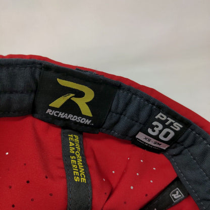 Richardson Men's Fitted Hat Red PST 30 Size XS_S Embroidered W Logo