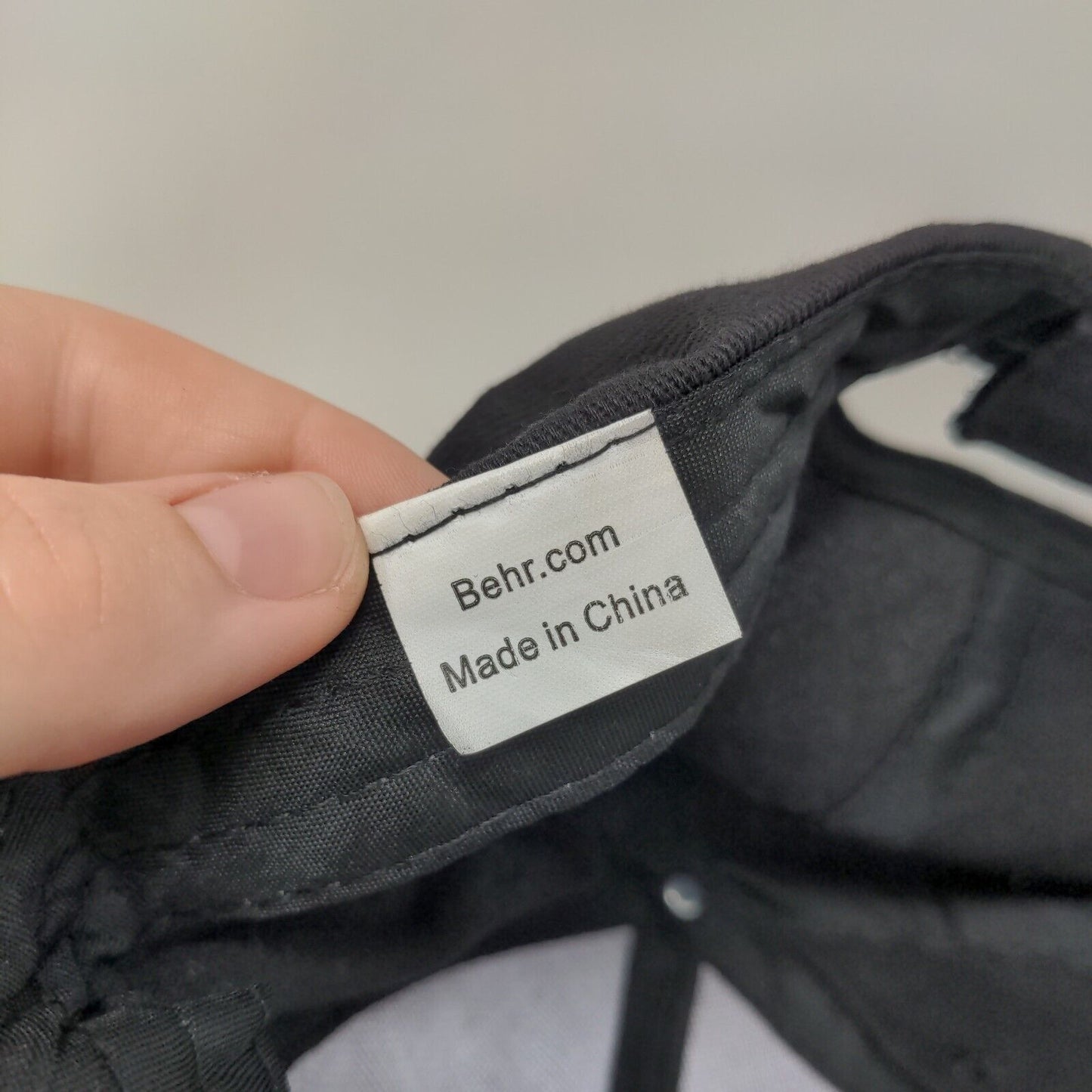 Behr Strapback Hat Black One Size Adjustable Embroidered 6 Panel