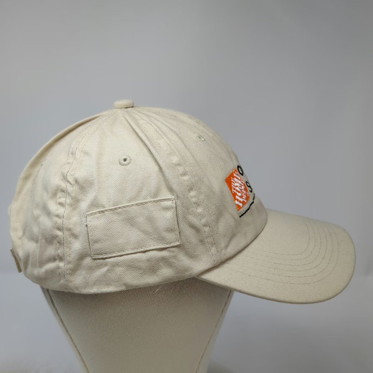 BD&A Baseball Cap Beige OSFM Home Depot Contractor Services Strapback Hat Logo
