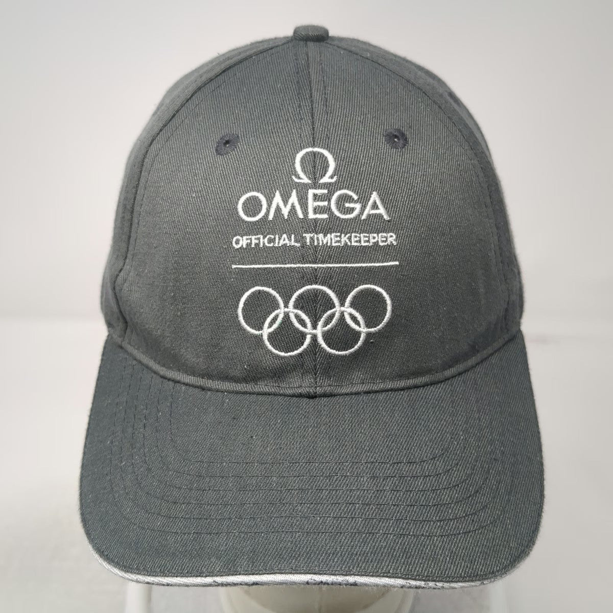 Omega Baseball Cap Gray One Size Olympics Official Timekeeper Logo Slideback Hat