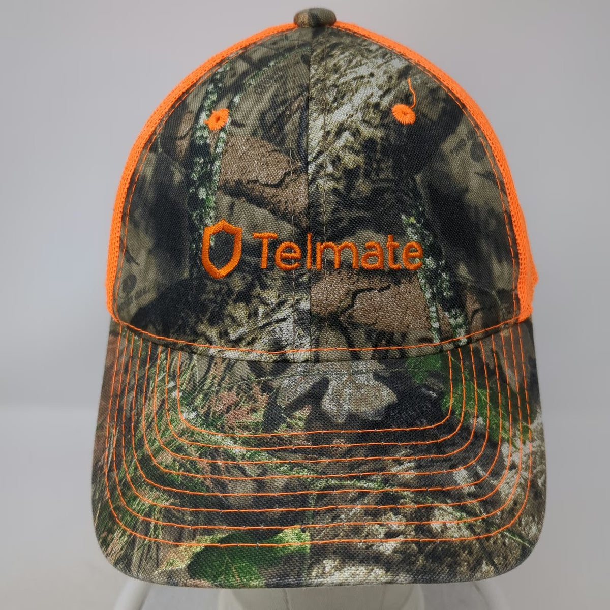 Outdoor Cap Baseball Cap Green Orange Camo One Size Mesh Telmate Shield Hat