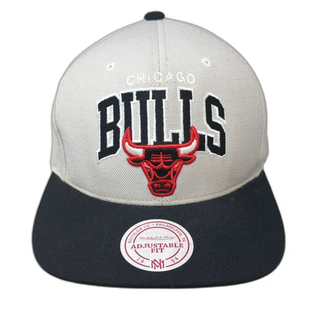 Mitchell & Ness NBA Chicago Bulls Snapback Hat Gray Black Red One Size Wool HWC