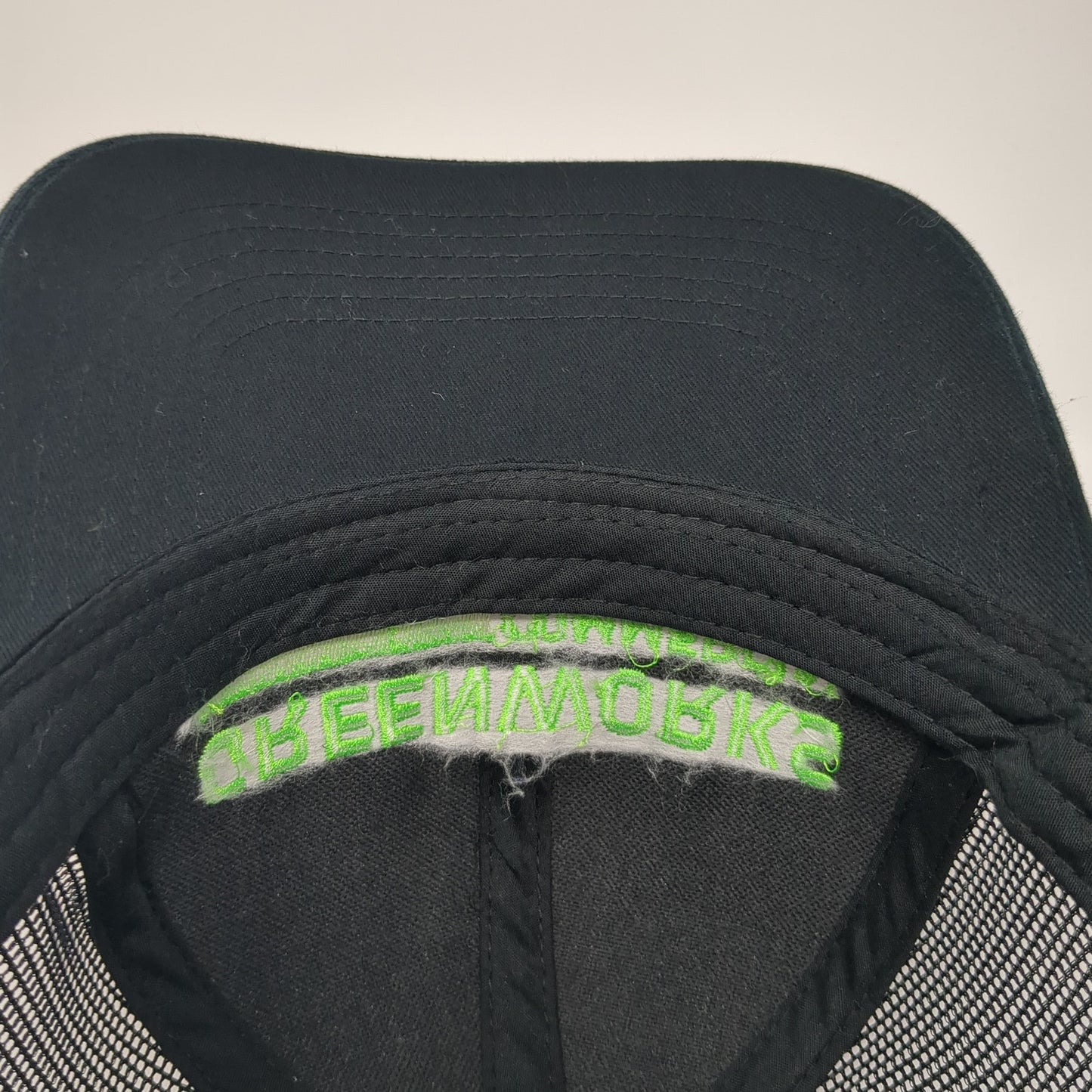 Greenworks Commercial Snapback Trucker Hat Black One Size Mesh Back