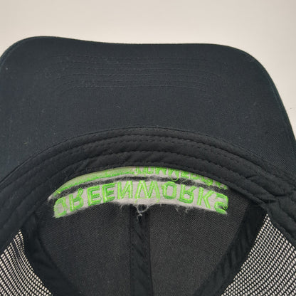 Greenworks Commercial Snapback Trucker Hat Black One Size Mesh Back