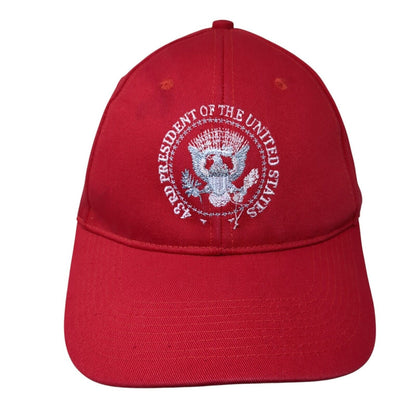43rd President of the United States Strapback Hat Red One Size Adjustable