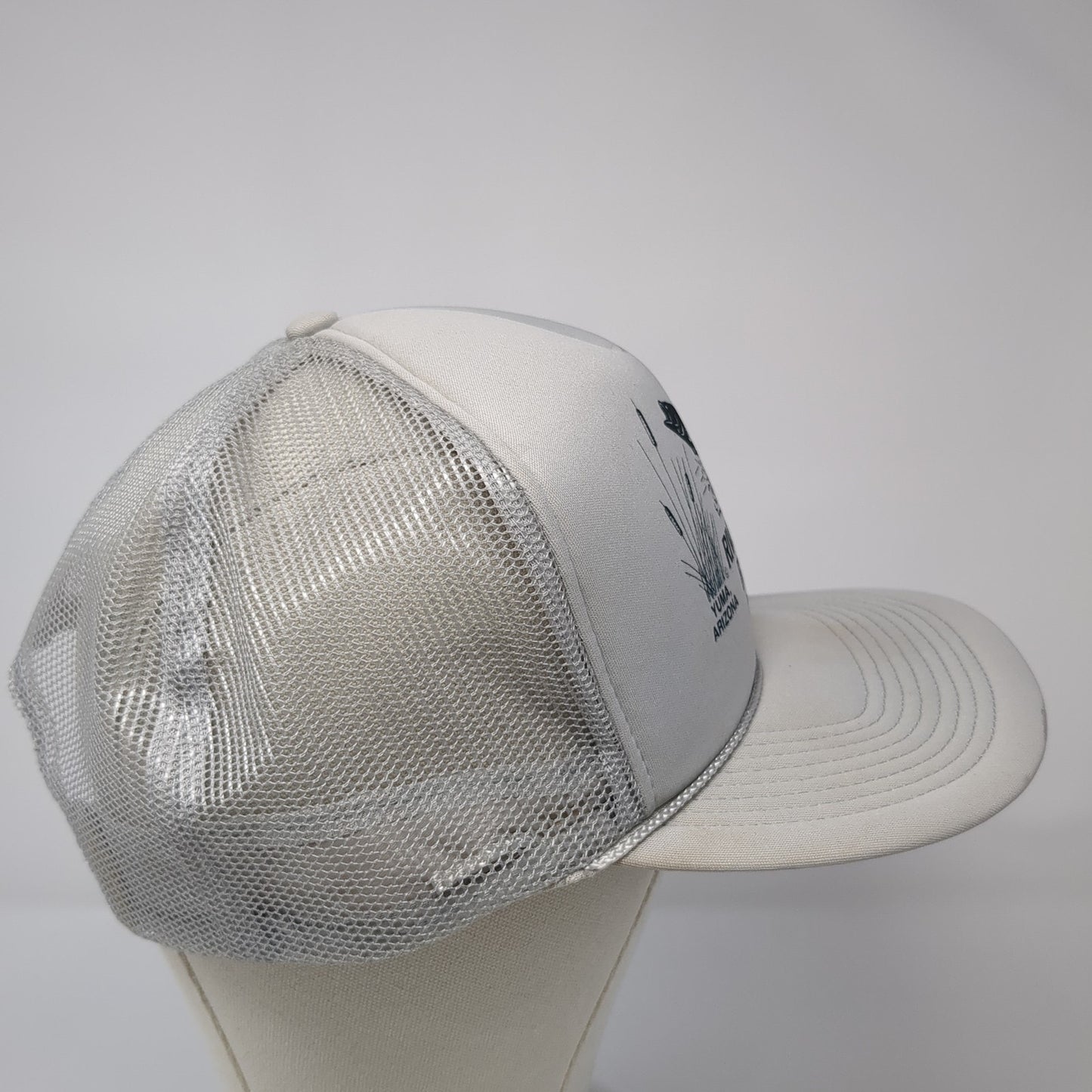 River Front RV Park On The Colorado River Trucker Hat Gray OS Mesh Back San Sun