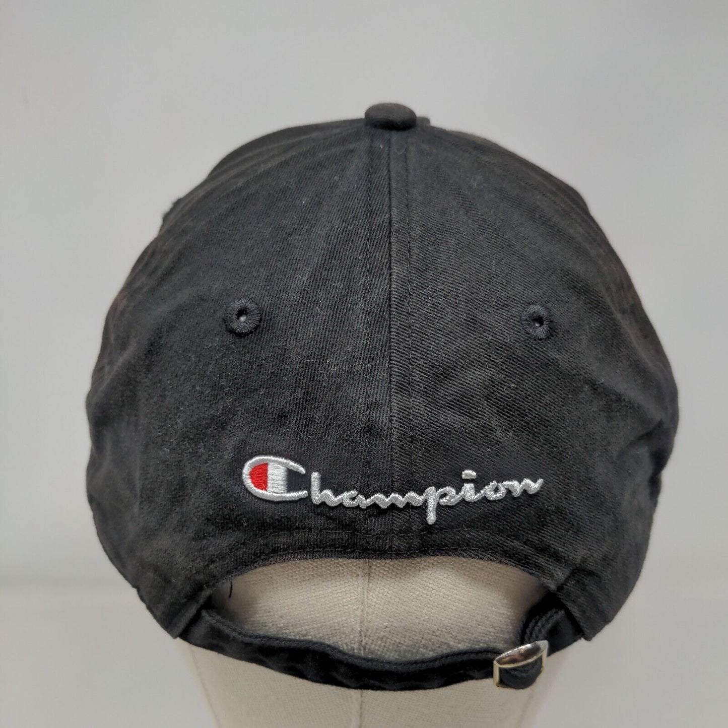 Champion Slideback Hat Black OSFA Embroidered Adjustable C Logo