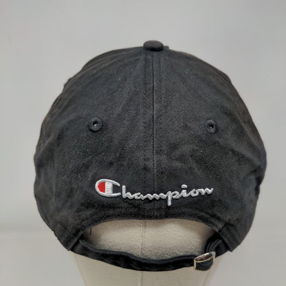 Champion Slideback Hat Black OSFA Embroidered Adjustable C Logo