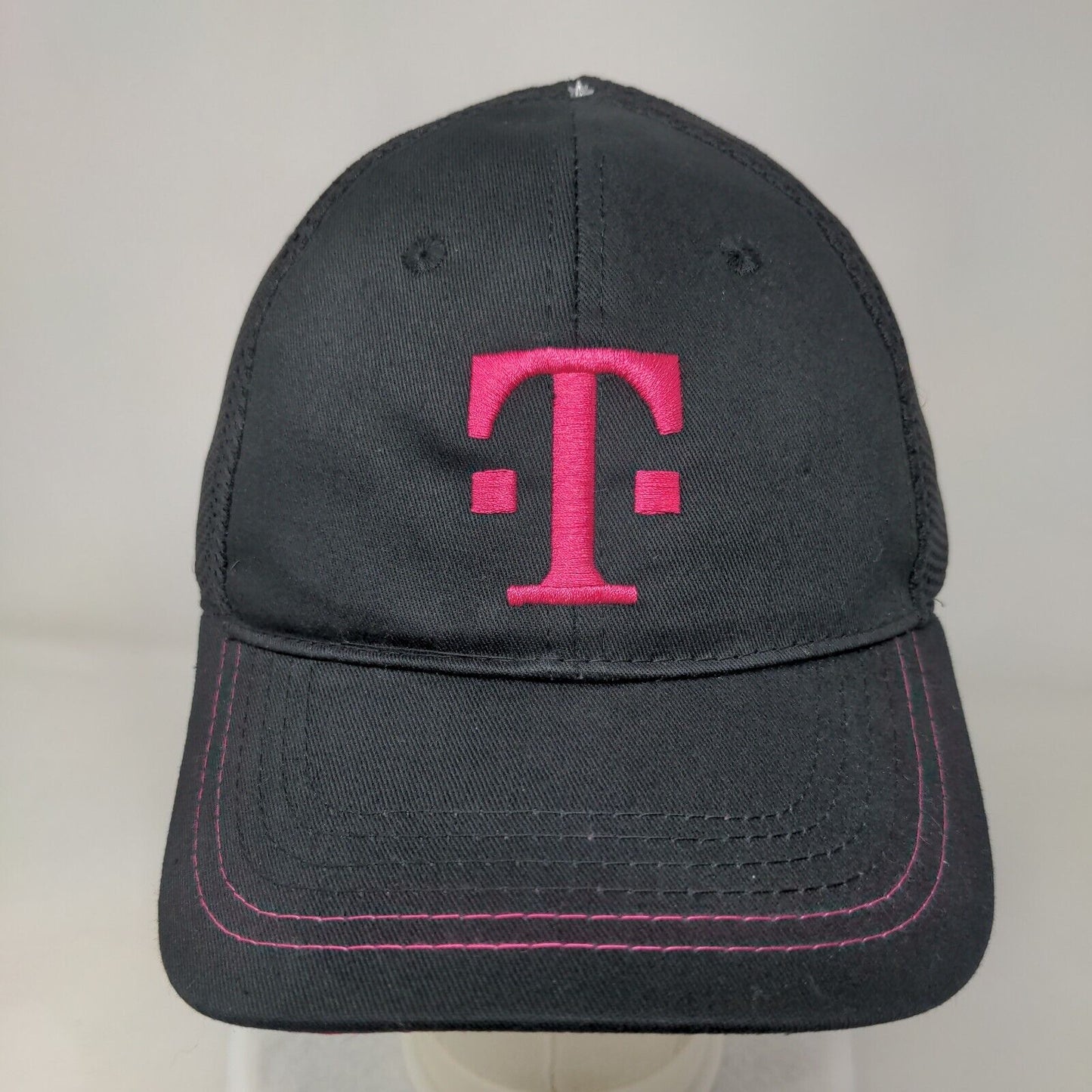 T-Mobile Tuesdays Strapback Trucker Hat Black OSFA Adjustable Mesh Back Cotton