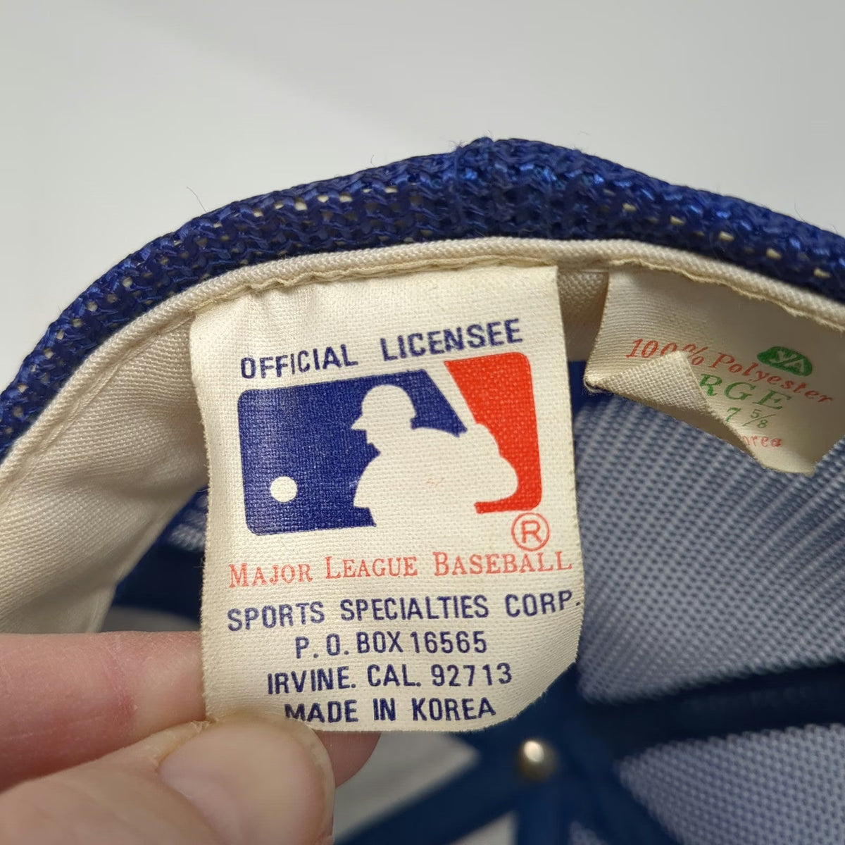 Sports Specialties New York Mets MLB Blue Trucker Hat 7 5/8 Mesh Back Green