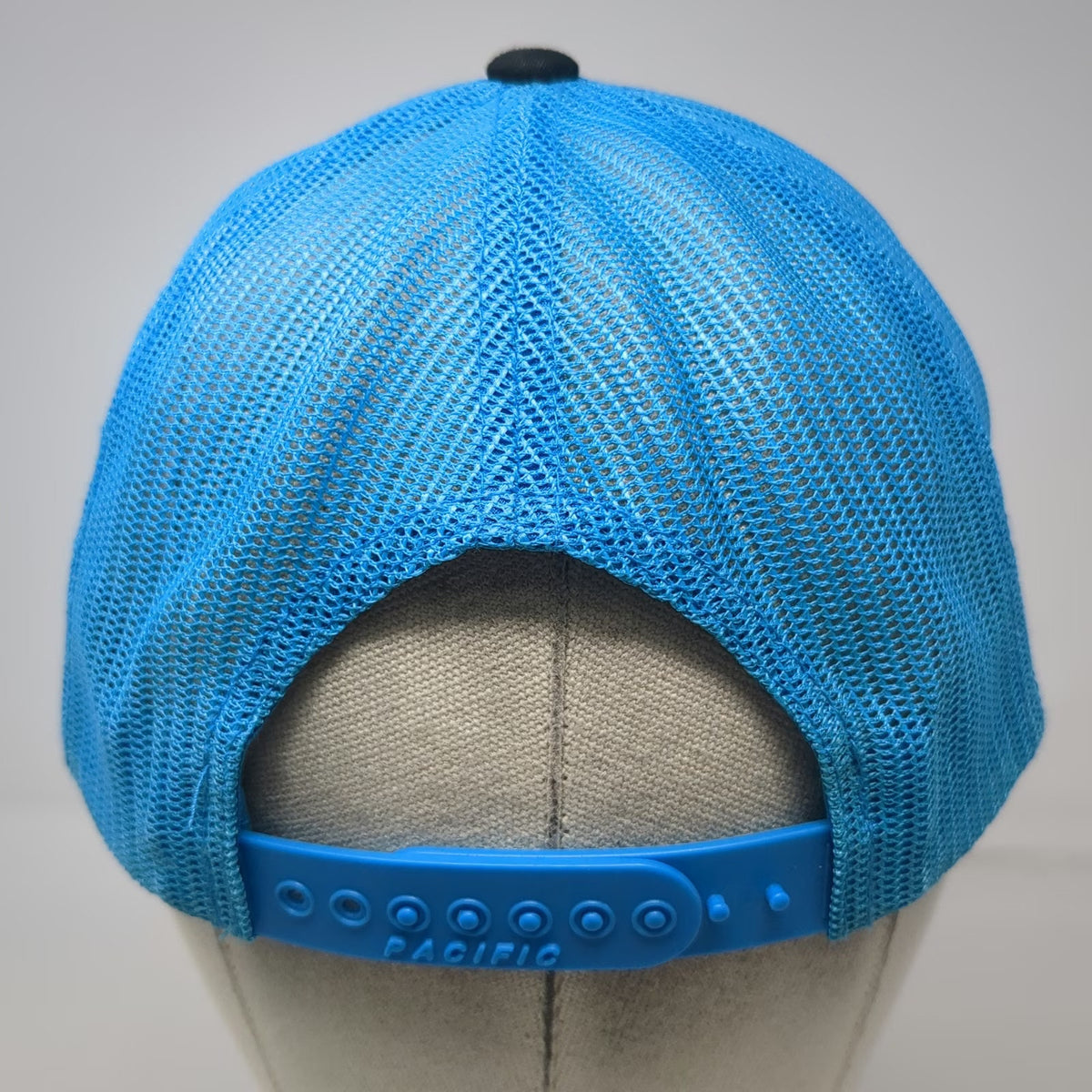 Pacific Headwear Trucker Hat Black Blue One Size Mesh Snapback Outfitters Logo
