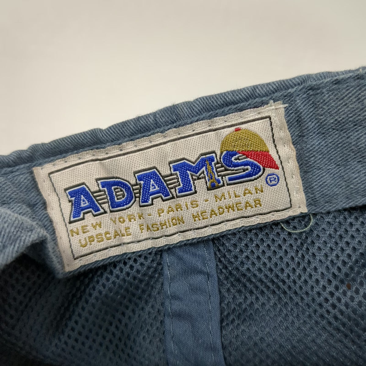 Adams Blue Baseball Cap One Size Leather Strapback Classy Chassie Car Wash Hat