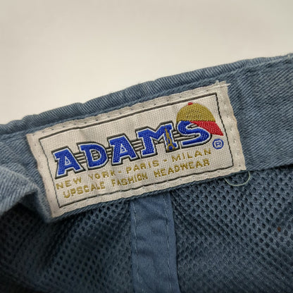 Adams Blue Baseball Cap One Size Leather Strapback Classy Chassie Car Wash Hat