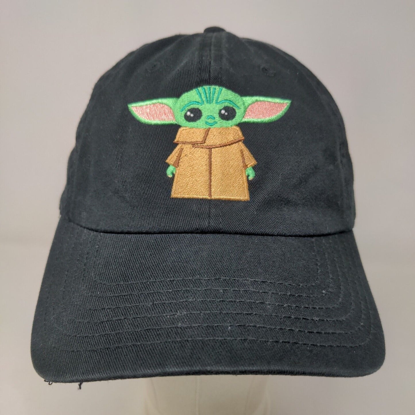 Star Wars Men's Slideback Hat Black Size OSFM Embroidered Grogu Baby Yoda Logo